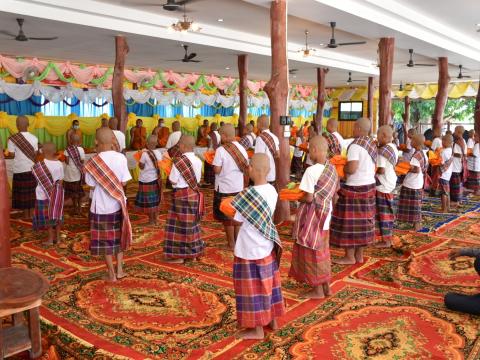 โครงการบรรพาสามเณรภาคฤดูร้อนเฉลิมพระเกียรติ สมเด็จพระกนิษฐาธิราชเจ้า กรมสมเด็จพระเทพรัตนราชสุดา เจ้าฟ้ามหาจักรีสิรินธรฯ วันที่ 4 เมษายน 2566 ณ วัดสว่างอารมณ์ บ้านหนองเฒ่ากา