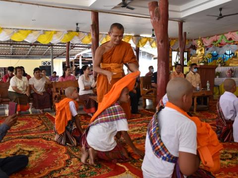 โครงการบรรพาสามเณรภาคฤดูร้อนเฉลิมพระเกียรติ สมเด็จพระกนิษฐาธิราชเจ้า กรมสมเด็จพระเทพรัตนราชสุดา เจ้าฟ้ามหาจักรีสิรินธรฯ วันที่ 4 เมษายน 2566 ณ วัดสว่างอารมณ์ บ้านหนองเฒ่ากา