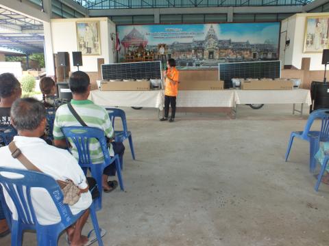 พิธีส่งมอบเทคโนโลยีพลังงานระดับชุมชน ณ หอประชุมองค์การบริหารส่วนตำบลโคกสะอาด อำเภอลำปลายมาศ จังหวัดบุรีรัมย์ วันที่ 28 เดือนสิงหาคม 2568